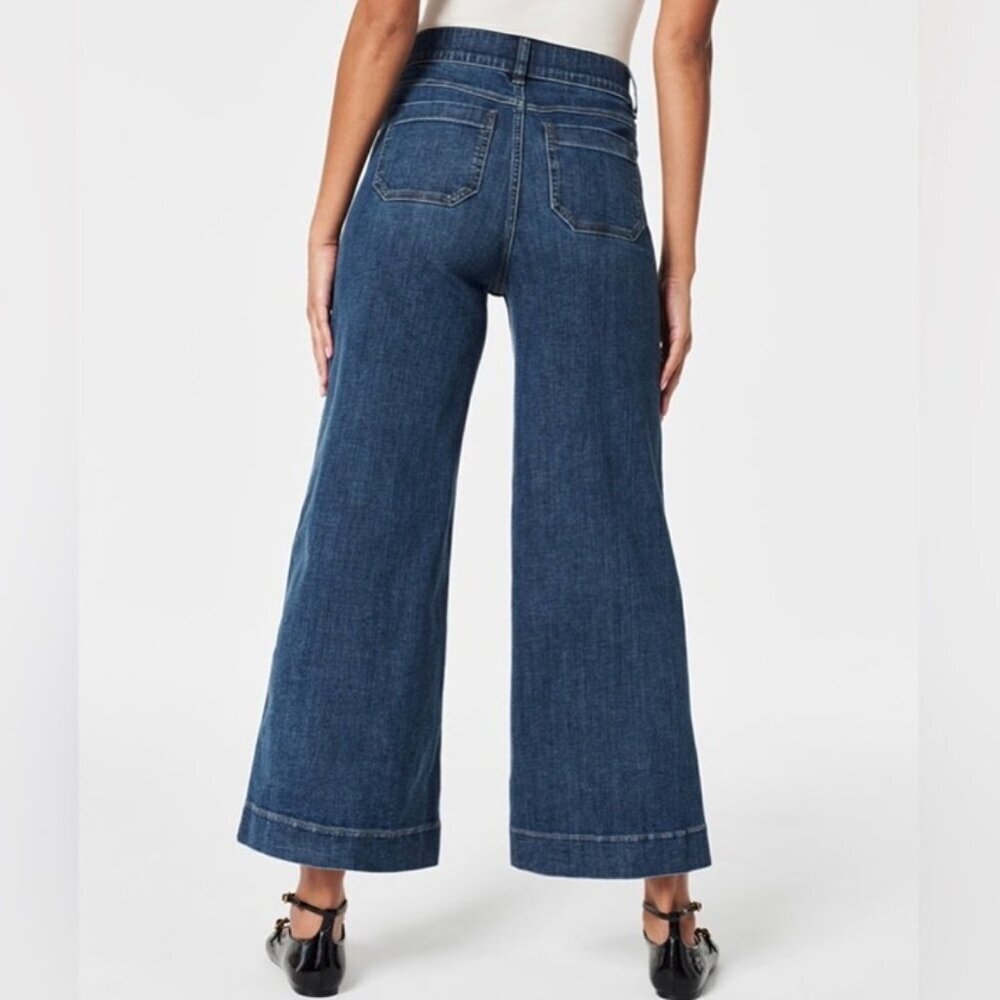 Spanx SPANXshape EveryWear Cropped Wide Leg Pull-On Jeans Patch Pocket 3X (26) - Picture 2 of 10